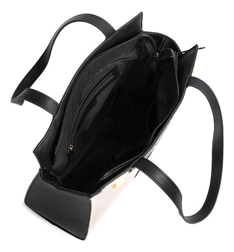 Bolsa Tote Perry Ellis A01755 Color Blanco/negro