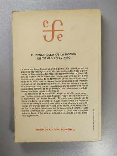 El Desarrollo De La Noción De Tiempo En El Niño - Jean Piage (Usado)