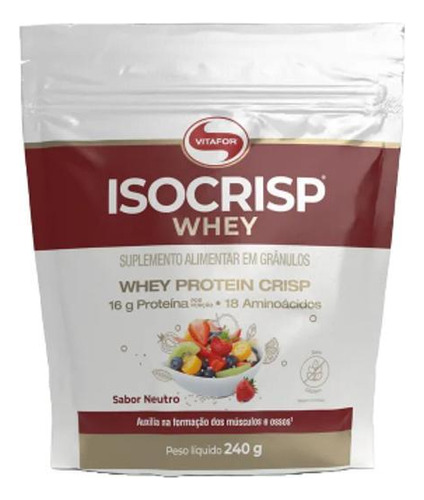 Isocrisp Whey Protein Em Crispies Crocantes Sabor Neutro