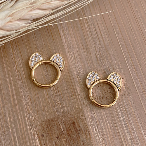 Piercing Titânio Argola Click Mickey Dourado 8mm