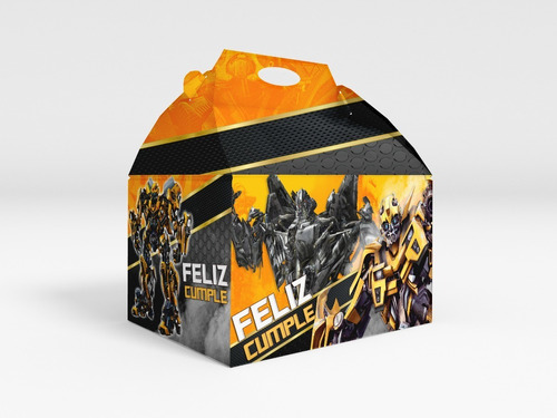 60 Caja Dulcera Bolo Fiesta Infantil Transformers