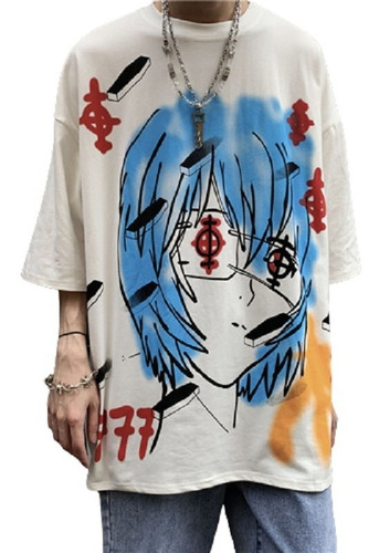 Playera Manga Corta Con Diseño De Ayanami Rei