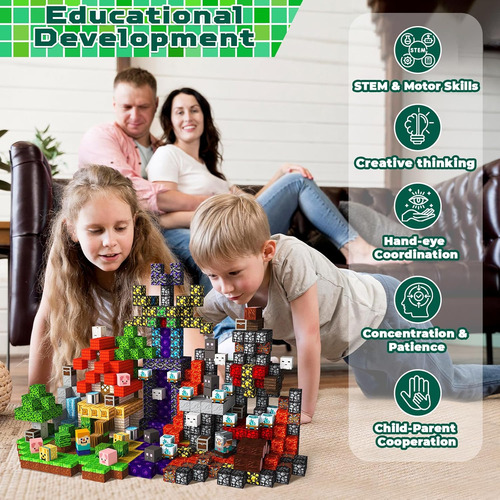 150 Pcs Magnetic Blocks - Magnetic Building Block, 3 Mundos