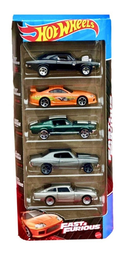 Rapido Y Furioso Pack Hot Wheels  5 Autos Autitos - Bestoys