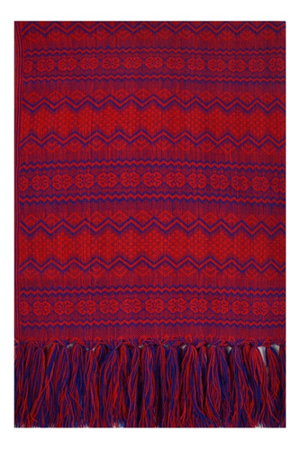 Rebozo Artesanal Color Rojo Rey