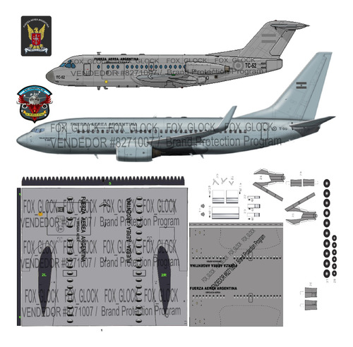 Boeing 737 T-99 + Fokker 28 Tc-52 Papercraft