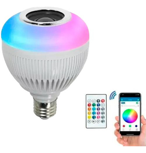 Foco Led Inteligente Rgb Bluetooht Bombilla Alexa Google 12w