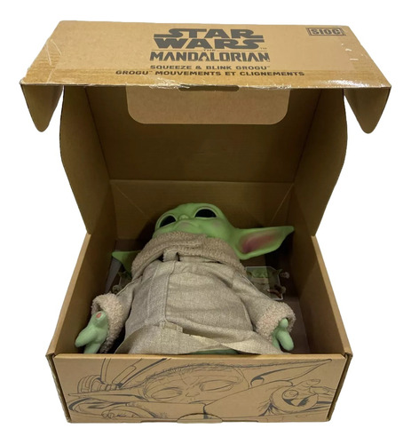 Peluche Baby Yoda Mandalorian Grogu Con Sonido Y Movimiento