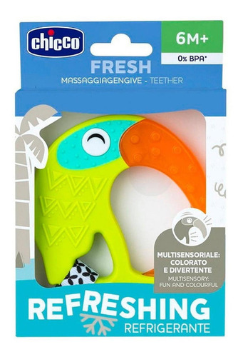 Mordedera Para Bebé Chicco Fresh Funny Teethe 6m+ Color Amarillo Tucán