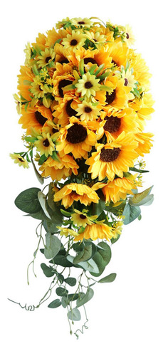 Girasol Artificial De Boda Sosteniendo Bouquet Toss Bouquet