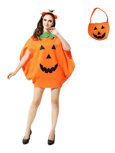 Disfraz De Calabaza De Halloween Con Sombrero Para Adultos Y