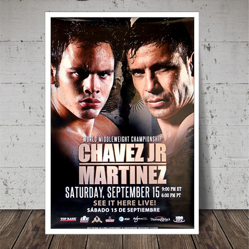 Cuadro Poster Boxeo Chavez Jr Vs Maravilla Martinez - 20x30