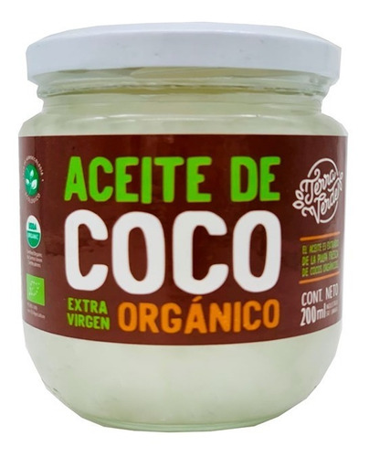 Imagen 1 de 1 de Aceite De Coco Terra Verde 200 Ml Orgánico Extra Virgen