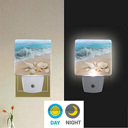 Lámparas De Noche Led Sensor De Luz De Playa Set 2 Estrella