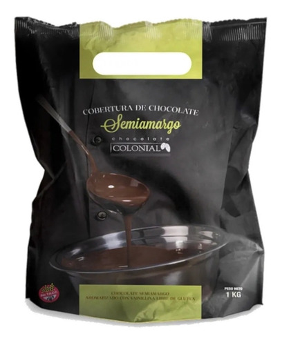 Cobertura Colonial Semiamargo 80% Cacao X 1kg - Cotillón Waf