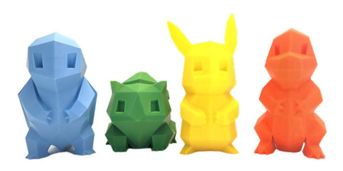 Kit Pokemon - Charmander Squirtle Pikachu Y Bulbasaur 