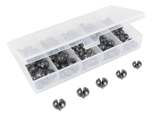 100/120pcs Kit De Pesca Pesos, Redonda Split Shot 100pcs