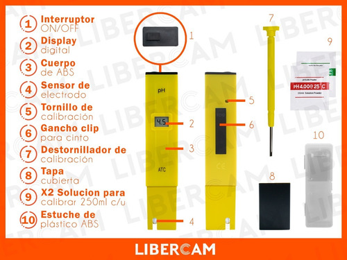 Imagen 7 de 10 de Medidor De Ph Agua Peachimetro Digital Phmetro Acuario