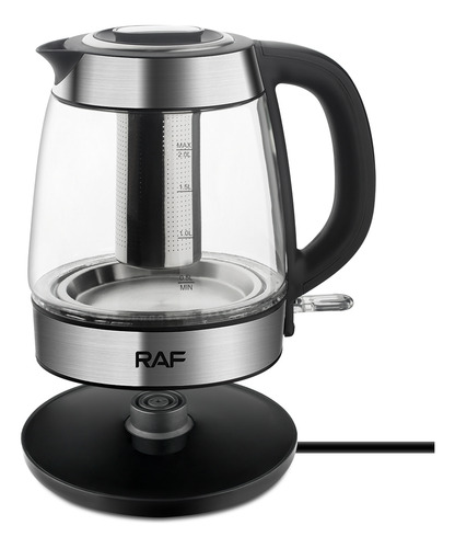 Hervidor Eléctrico Filtro De Té Acero Inoxidable Y Vidrio 2l