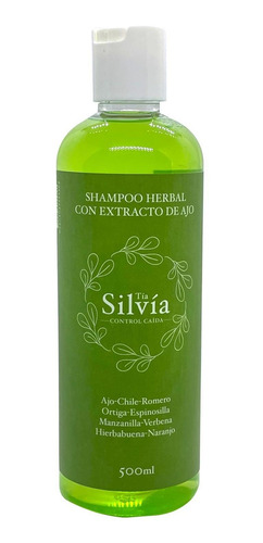 Shampoo Herbal Con Extracto De Ajo 500 Ml Tía Silvia