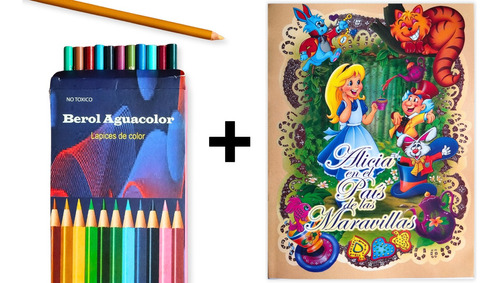 Cuento Alicia En El Pais De Las Maravillas + Caja 12 Colores