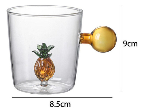 A * Taza De Café De Fruta De Vidrio De Una Sola Cubierta