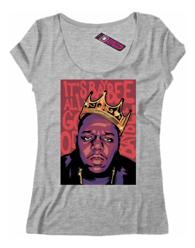 Remera Mujer The Notorious Big Rap Hip Hop Rah21 Dtg Premium