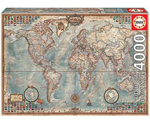 Rompecabezas De 4000 Piezas - El Mapa Mundial