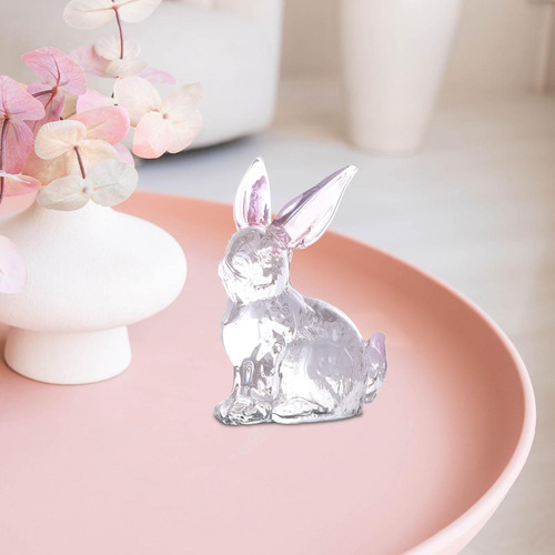 2 Figura De Conejo De Pascua, Escultura Elegante Para Rosa