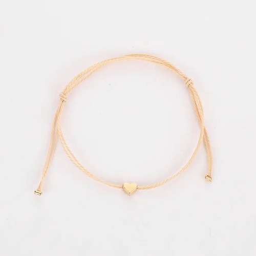 Pulsera De Mujer Femenina Delicada Amor Corazón Gold Rose 