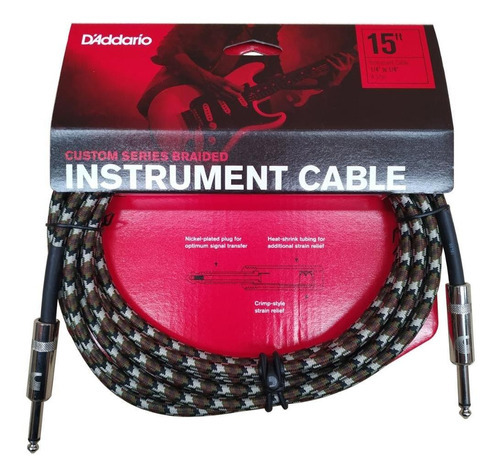 Cabo Têxtil Para Instrumento P10 X P10 Planet Waves 4,57mts