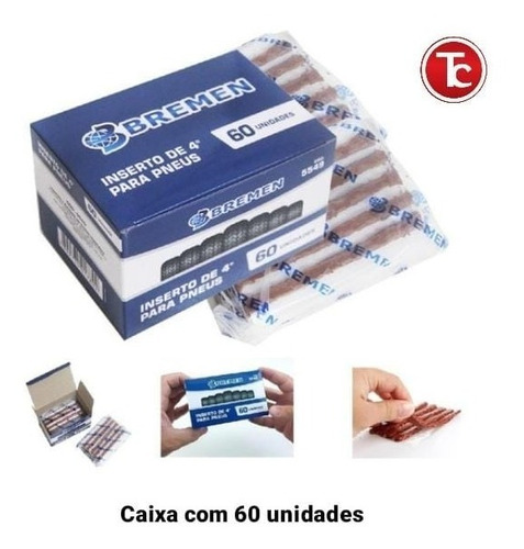 Refil Para Pneu Remendo Macarrão Caixa-60 Pçs - Bremen