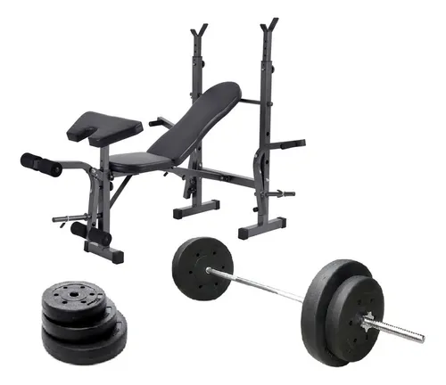 Banco Para Ejercicio Myshop 6107 Con 3 Posiciones De Inclinación Hasta 120kg Máximo
