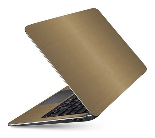 Skin Adesiva Para Notebook Dell Inspiron N5010 (p10f) Cor Ouro Escovado