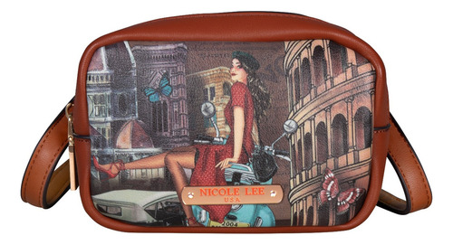 Bolsa Cruzada Nicole Lee Estampada Y Bolsita De Fw21 Color Memory Of Rome Diseño De La Tela Estampado