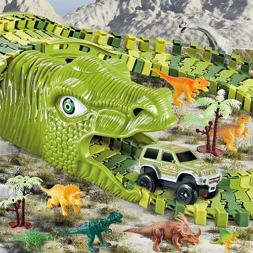Imagen 3 de 7 de Juguete Niños Pista Autos Dinosaurios 240 Pzs Babymovil