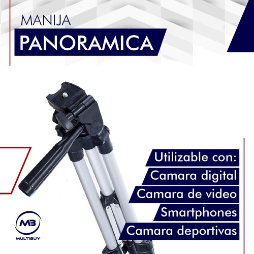Imagen 5 de 8 de Tripode Fotografia Video Celular Camara Plegable Aluminio