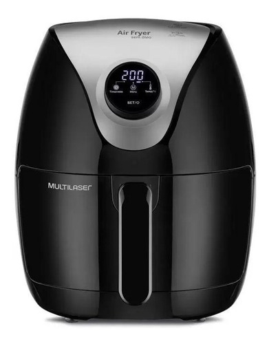 Fritadeira Air Fryer Digital 4 Litros Multilaser 220v Preta