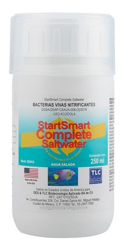 Bacteria P/peces Acuarios Startsmart Agua Salada 250 Ml