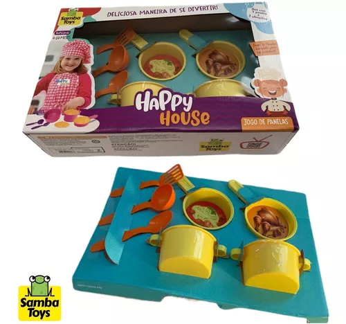 Brinquedo Jogo Conjunto Kit Cozinha 6 Peças Em Inox Panela e Utensílios  Presente Infantil Menino Menina Criança Braskit - Ri Happy