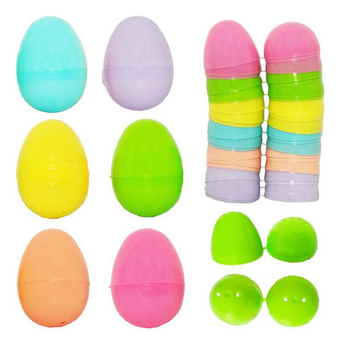 Compatible 24 Piezas De Huevos De Pascua Vacíos Cesta De