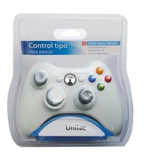 Control Para Pc Usb Color Blanco 