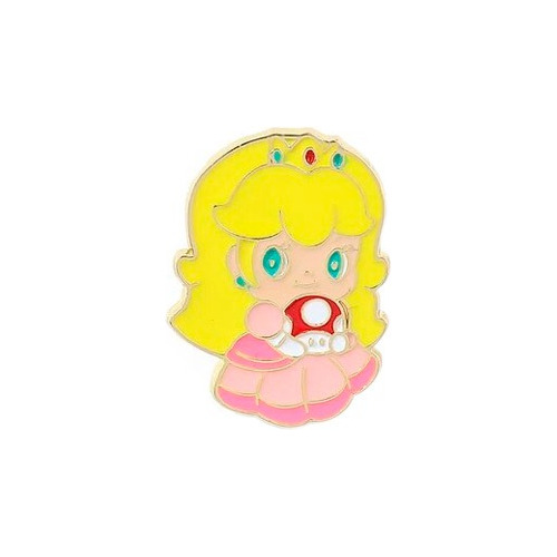 Pin Metalico Diseño Princesa Peach Mario Bros  Videojuego