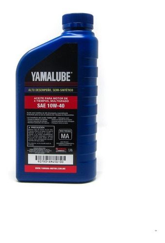 Imagen 5 de 5 de Aceite Yamalube 10w 40 Semi Sintetico Fuel Inyection 1 Litro