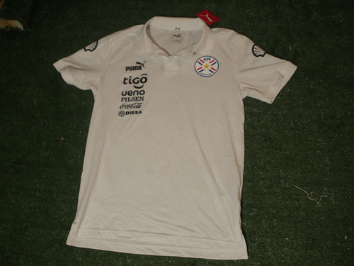 Camiseta Polo Utileria Paraguay Puma L Nueva Sin Usar