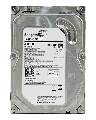 Disco Duro Sshd Interno Seagate Desktop 4tb