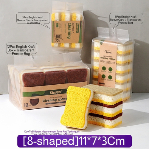 Dp 5*3 Exfoliante Con Esponja De Algodón Y Pulpa De Madera,