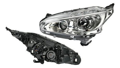 Faro Peugeot 208 2013 - 2015 Elec Motor Lupa Halog C/led Izq