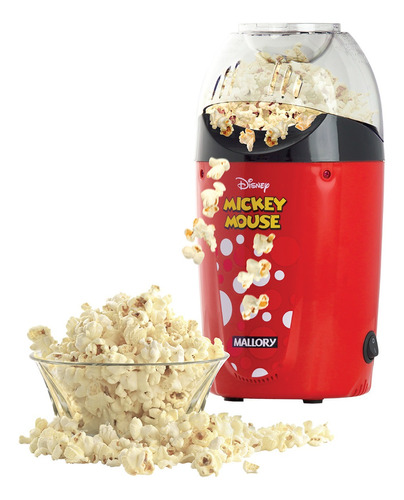 Pipoqueira Mickey Mouse 1200w Vermelha Mallory 220V