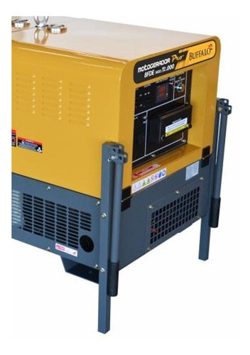 Motogerador Diesel Buffalo Pro 12kva Mono Partida Elétrica com Rodas Cabinado